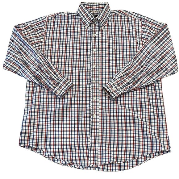 Polo Ralph Lauren Mens Shirt 16.5 Plaid Oxford Preppy Designer Button Down - Picture 5 of 8